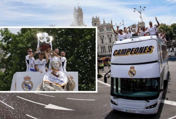 Real Madrid diễu hành mừng chức vô địch La Liga tại thủ đô Madrid