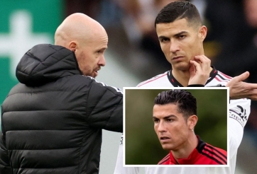 Ronaldo cay cú, xích mích với Ten Hag vì đôi bông tai