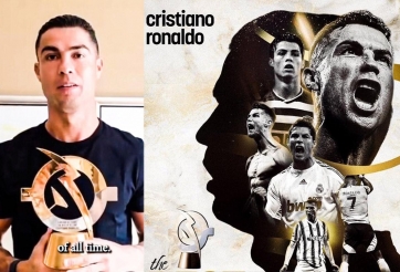 Ronaldo nhận giải 'Cầu thủ xuất sắc nhất mọi thời đại'