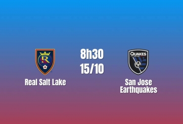 Nhận định Real Salt Lake vs San Jose Earthquakes: Khó giữ sạch lưới, 8h30 ngày 15/10/2026