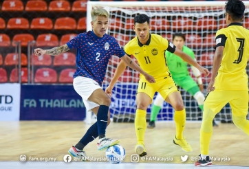 ĐT futsal Malaysia thắng sát nút Campuchia trong trận cầu có 13 bàn thắng