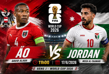Đội hình mạnh nhất Áo vs Jordan: David Alaba lại là niềm hy vọng