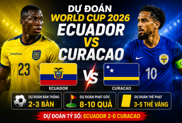 Dự đoán bàn thắng, góc & thẻ phạt Ecuador vs Curacao - World Cup 2026