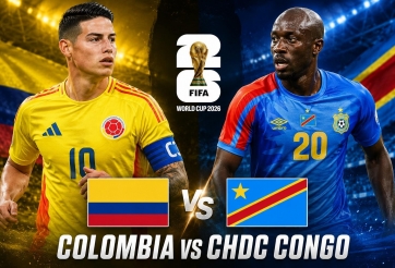 Xem trực tiếp Colombia vs CHDC Congo - World Cup 2026 ở đâu?