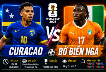 Xem trực tiếp Curacao vs Bờ Biển Ngà - World Cup 2026 ở đâu?