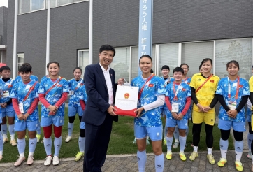ĐT nữ Việt Nam nhận doping tinh thần trước đại chiến với Thái Lan ở ASIAD