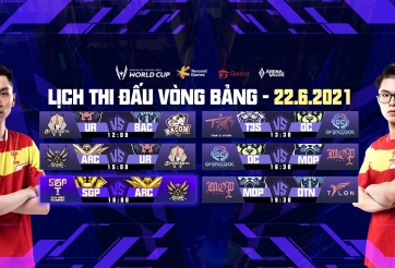Lịch thi đấu AWC 2021 Liên Quân Mobile hôm nay 22/6