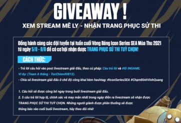 Icon Series SEA Mùa Thu 2021 'chơi lớn', tặng skin miễn phí cho người xem