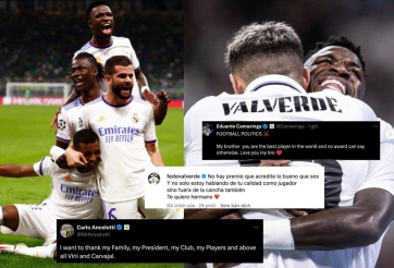 Cầu thủ Real hạ thấp Quả bóng vàng, gửi thông điệp ủng hộ Vinicius