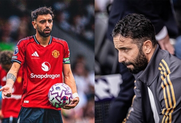 Ruben Amorim bảo vệ Bruno Fernandes sau pha đá hỏng penalty