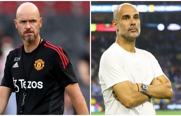 Ten Hag gửi thông điệp 'đanh thép' tới Pep Guardiola sau trận thua Derby Manchester