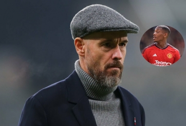 HLV Ten Hag đưa 2 lý do loại Hojlund chọn Martial đá chính trước Bournemouth