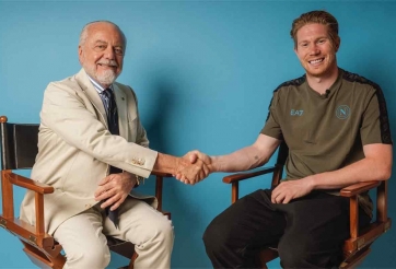 Kevin De Bruyne chính thức gia nhập Napoli