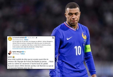 Mbappe phá vỡ im lặng trước tin đồn 'đặc quyền' ở Olympic Paris
