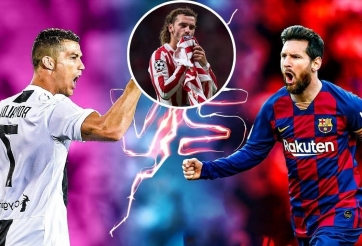 Top 5 của Griezmann: Bất ngờ vị trí của Messi và Ronaldo