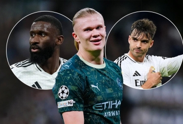 Haaland 'cà khịa' cặp trung vệ của Real Madrid