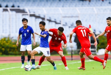 Thua trước 2 bàn, Campuchia vẫn có điểm số đầu tiên tại Vòng loại Asian Cup 2023