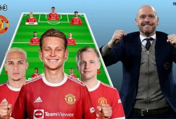 Đội hình MU 'Hà Lan bay' với trái tim De Jong và đôi cánh thiên thần