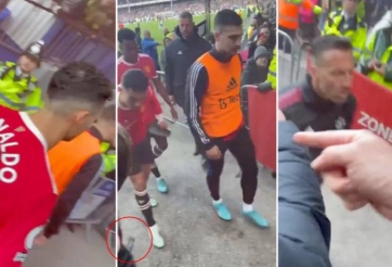 Ronaldo bị nghi đập vỡ điện thoại của fan Everton