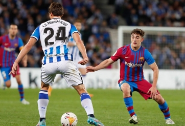 Barca thắng tối thiểu Sociedad nhờ công Aubameyang