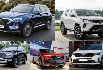 Top 5 xe SUV 7 chỗ hạng D bán chạy nhất tháng 3/2021: Everest vượt Fortuner