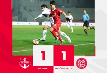 Bùi Tiến Dũng phản lưới, Viettel chia điểm Hải Phòng ngày HLV Troussier dự khán