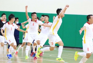 Cầu thủ Việt Nam ăn mừng sau khi có mặt tại World Cup