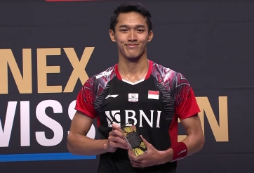Chung kết giải cầu lông Thụy Sĩ mở rộng 2022: Jonatan Christie lên ngôi vô địch