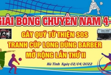 Hà Tĩnh tổ chức giải bóng chuyền phong trào gây quỹ ủng hộ trẻ em mồ côi