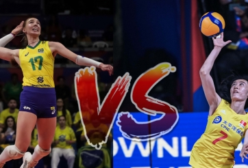 Brazil thắng nhọc đội tuyển bóng chuyền nữ Trung Quốc