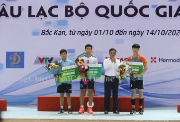 Trao thưởng giải bóng chuyền trẻ Cúp CLB 2022: Có 6 giải VĐV xuất sắc nhất