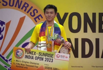 Hạ số 1 thế giới, đại diện Thái Lan vô địch giải cầu lông Ấn Độ mở rộng 2023