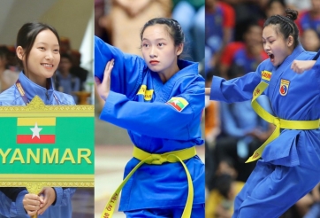 Mỹ nhân Myanmar 'gây sốt' với Quốc võ Việt Nam ở giải ĐNÁ