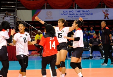 Bóng chuyền nữ Indonesia quyết tranh HCB với Việt Nam ở SEA Games 32