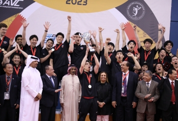 Trao thưởng giải bóng chuyền các CLB nam châu Á 2023: Nhật Bản vô địch