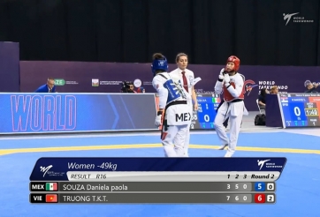 Á quân SEA Games 32 của taekwondo Việt Nam hủy diệt ĐKVĐ thế giới