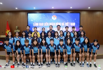 Lãnh đạo VFF gặp mặt các đội tuyển nữ trẻ U13 và U15 quốc gia