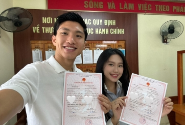 Văn Hậu cùng Doãn Hải My đăng ký kết hôn