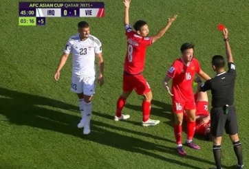 Trọng tài phạt thẻ đỏ Khuất Văn Khang nhận quyết định từ AFC
