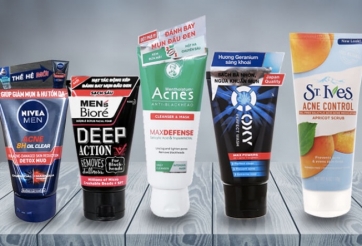 Top sữa rửa mặt trị mụn cho nam hiệu quả nhất