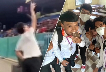 CĐV Campuchia nói gì khi nhặt được HCB của sao U22 Thái Lan?