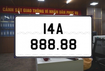 Biển số ngũ quý 8 của Quảng Ninh đấu giá lại với mức trúng cao kỷ lục