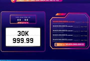 Đấu giá lại, biển số ngũ quý 9 Hà Nội chốt giá ngang một chiếc Rolls-Royce Cullinan