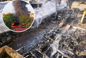 Hiện trường tan hoang sau vụ hỏa hoạn thiêu rụi 40 xe điện tại Hội An