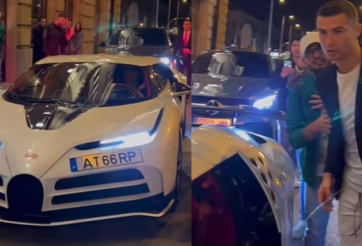 Cristiano Ronaldo lái siêu phẩm Bugatti Centodieci mạnh 1600 mã lực trên đường phố Madrid