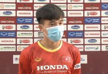 Hậu vệ U22 Việt Nam không lo lắng về thể hình khi đối đầu các các thủ nước ngoài