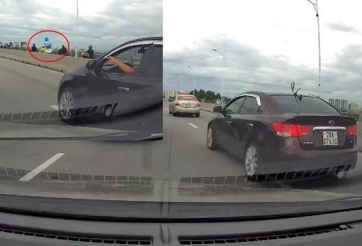 Không được nhường đường, tài xế ném chai nước vào xe khác để 'dằn mặt'