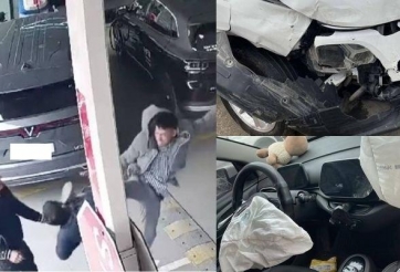 Mâu thuẫn sau va chạm giao thông, chủ xe VF 5 bị tài xế bán tải đạp vào đầu gây chấn động não