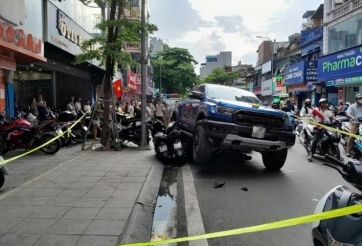 Vụ xe bán tải tông loạt xe máy ở Khâm Thiên: Tài xế âm tính với ma túy, không có nồng độ cồn
