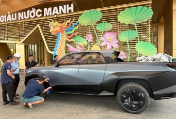 Concept bán tải điện VinFast VF Wild lộ diện với màu sơn mới, có khả năng thương mại hóa?